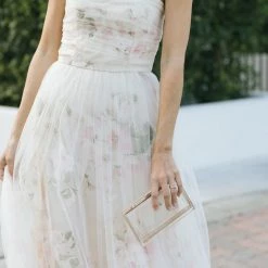 Maniju Ellen Floral Tulle Maxi Dress Bridal