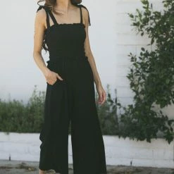 Ee:some Clothing Francesca Smocked Babydoll Jumpsuit