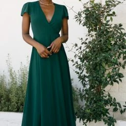 Soieblu Melody Short Sleeve Maxi Wrap Dress Bridal