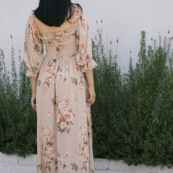 Aakaa Best Sellers Miriam Smocked Maxi Dress