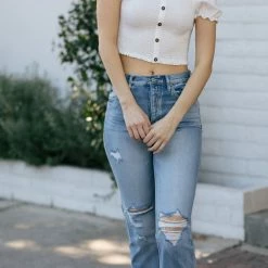 Love Tree Fashion Rosie Smocked Crop Top