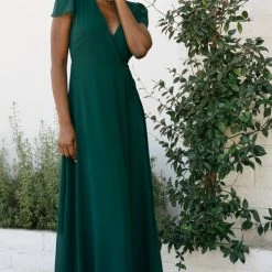Soieblu Melody Short Sleeve Maxi Wrap Dress Bridal