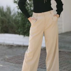 Audrey 3+1 Maxine Pleated Twill Slacks Work Essentials