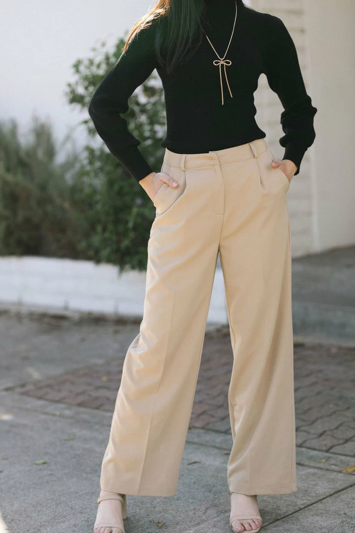 Audrey 3+1 Maxine Pleated Twill Slacks Work Essentials