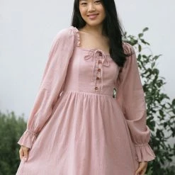 Listicle Tiffany Buttoned Mini Dress Clothing