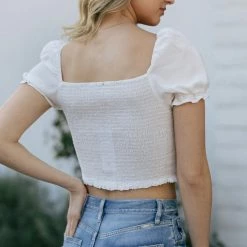 Love Tree Fashion Rosie Smocked Crop Top