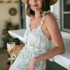 Blu Pepper Kalia Ruffled Cami Romper Clothing