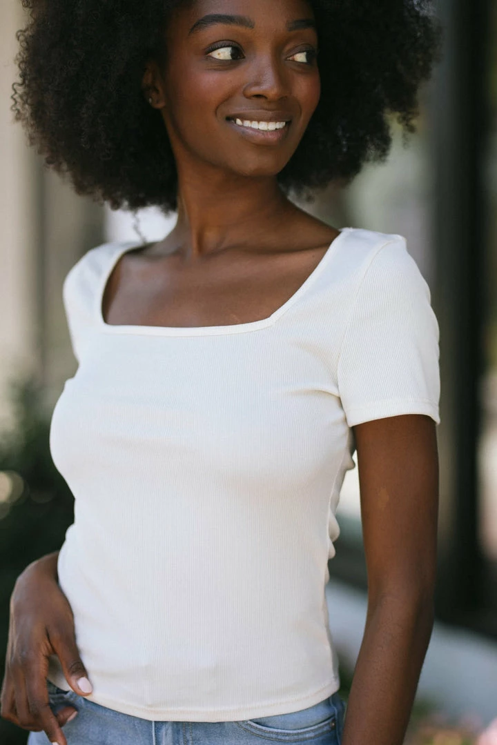 Final Touch Itzel Square Neck T-Shirt