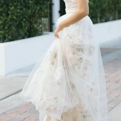 Maniju Ellen Floral Tulle Maxi Dress Bridal