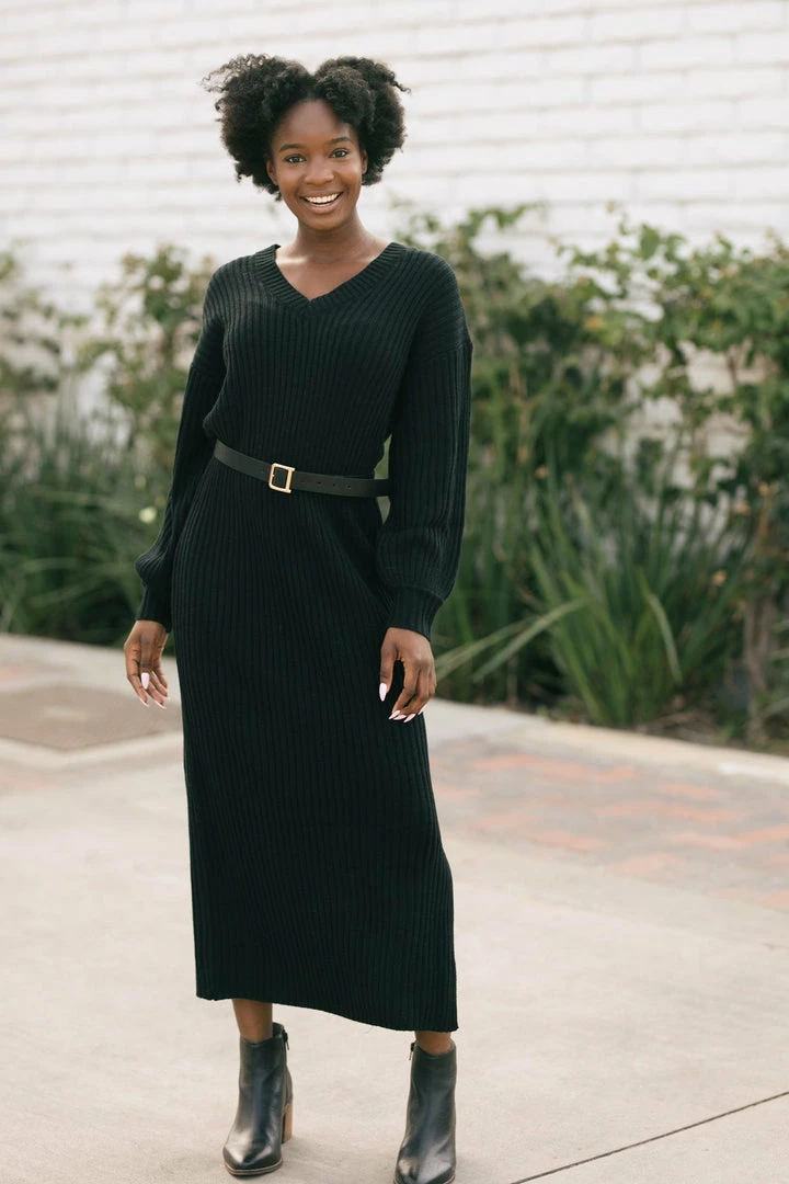 In Loom Quinn V-Neck Knit Dress