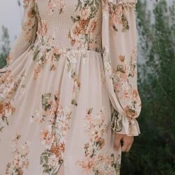 Aakaa Best Sellers Miriam Smocked Maxi Dress