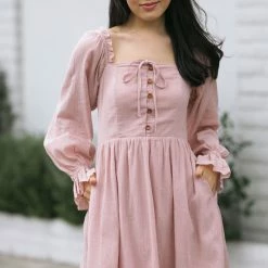 Listicle Tiffany Buttoned Mini Dress Clothing