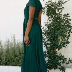 Soieblu Melody Short Sleeve Maxi Wrap Dress Bridal