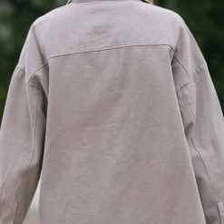 She + Sky Robbie Buttoned Shirt Jacket Clothing