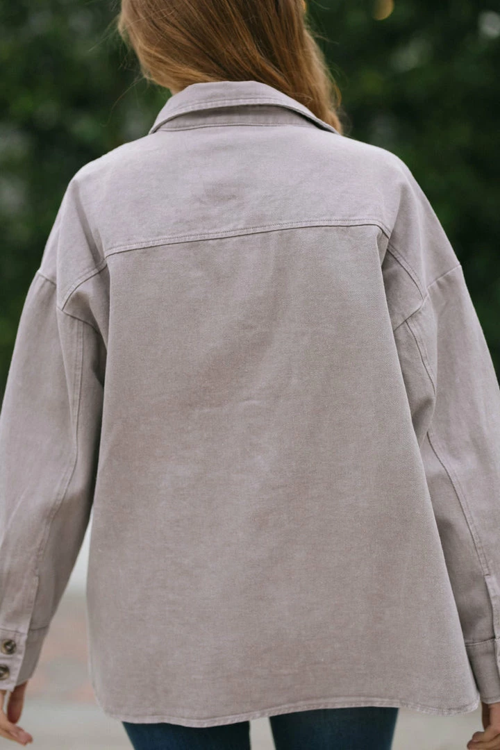 She + Sky Robbie Buttoned Shirt Jacket Clothing