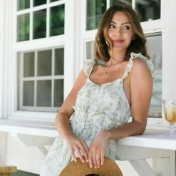 Blu Pepper Kalia Ruffled Cami Romper Clothing