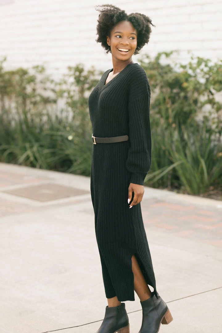 In Loom Quinn V-Neck Knit Dress