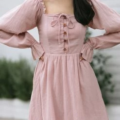 Listicle Tiffany Buttoned Mini Dress Clothing