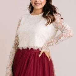 Maniju Ashlyn Long Sleeve Lace Top
