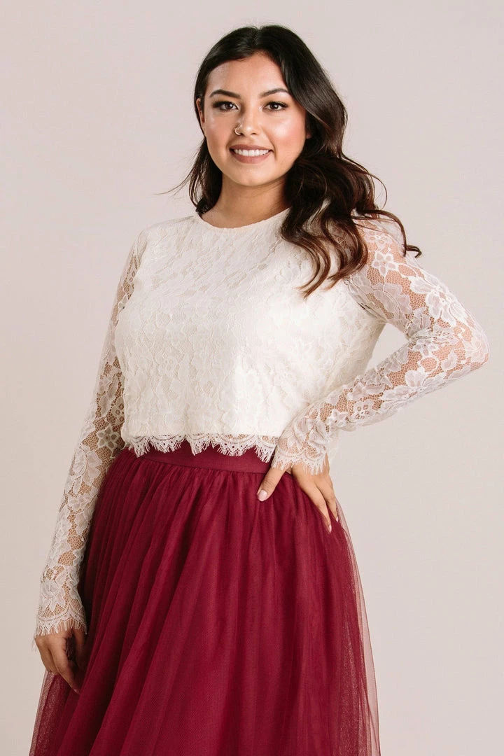 Maniju Ashlyn Long Sleeve Lace Top