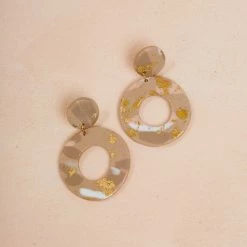 Fame Shannon Circle Clay Earrings Accessories