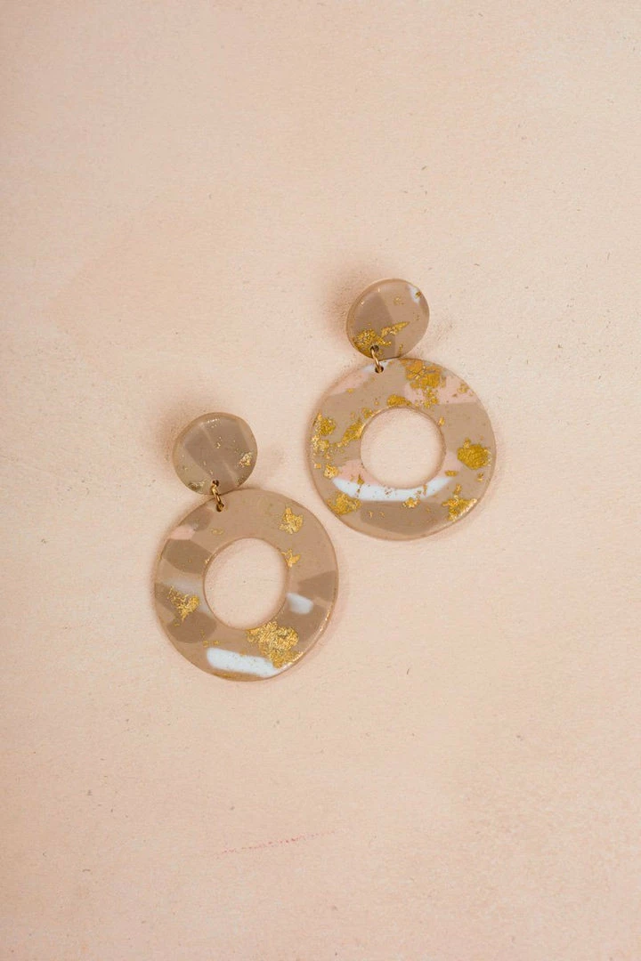 Fame Shannon Circle Clay Earrings Accessories