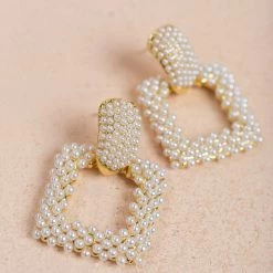 Fame Jenn Pearl Knocker Earrings Accessories