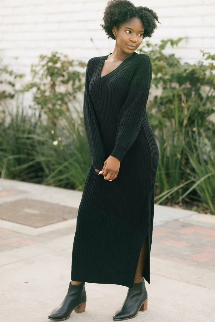 In Loom Quinn V-Neck Knit Dress