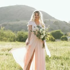 Soieblu Melody Short Sleeve Maxi Wrap Dress Bridal