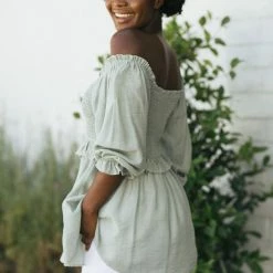 Oddi Maternity Friendly Mallory Smocked Tunic Top