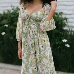 Lush Maternity Friendly Elizabeth Puff Sleeve Dress