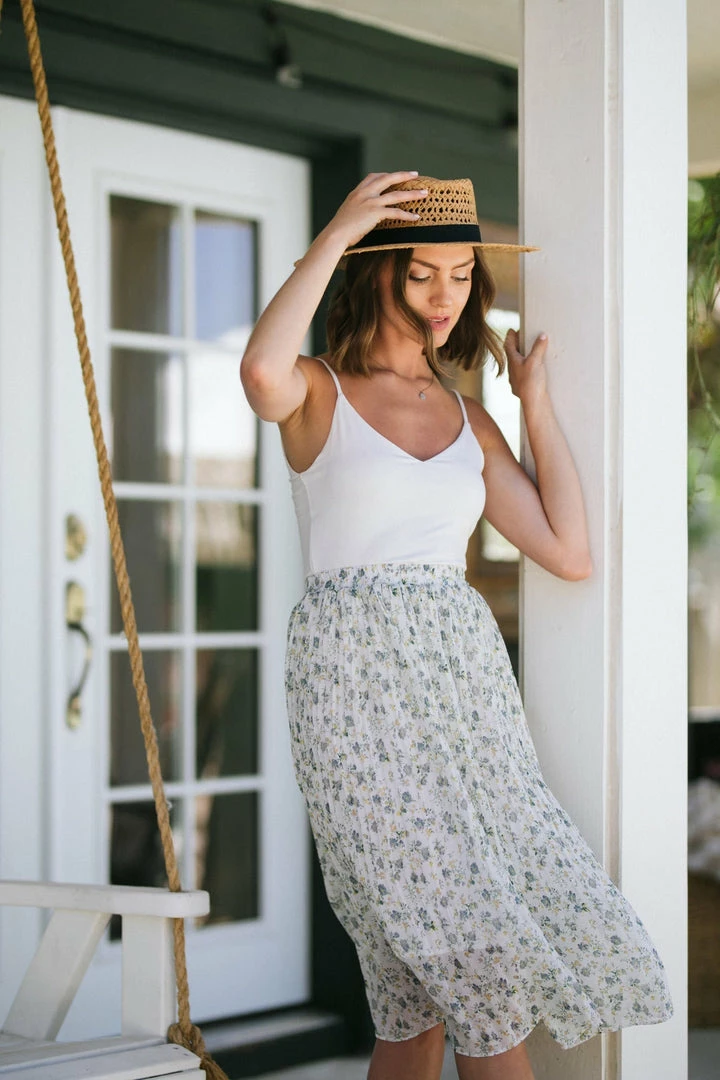 Mikarose Clothing Kat Pleated Midi Skirt