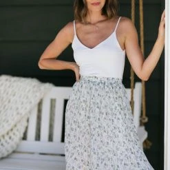 Mikarose Clothing Kat Pleated Midi Skirt