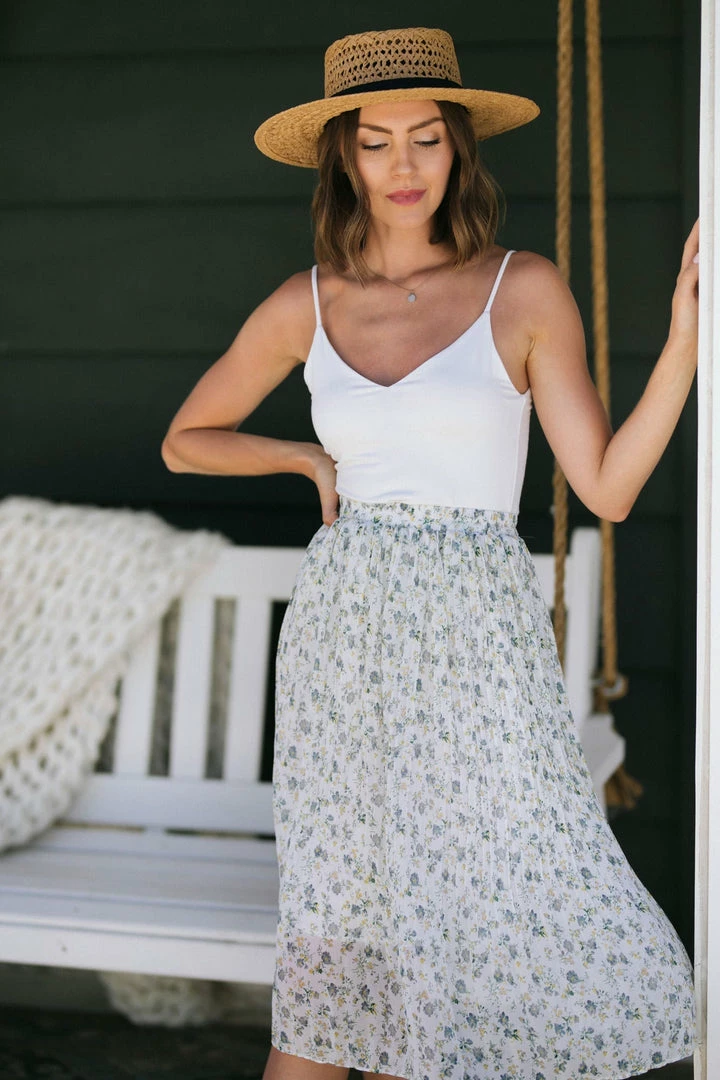 Mikarose Clothing Kat Pleated Midi Skirt