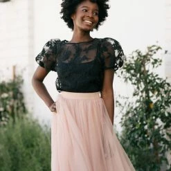 Shopirisbasic Bonnie Organza Puff Sleeve Blouse Clothing