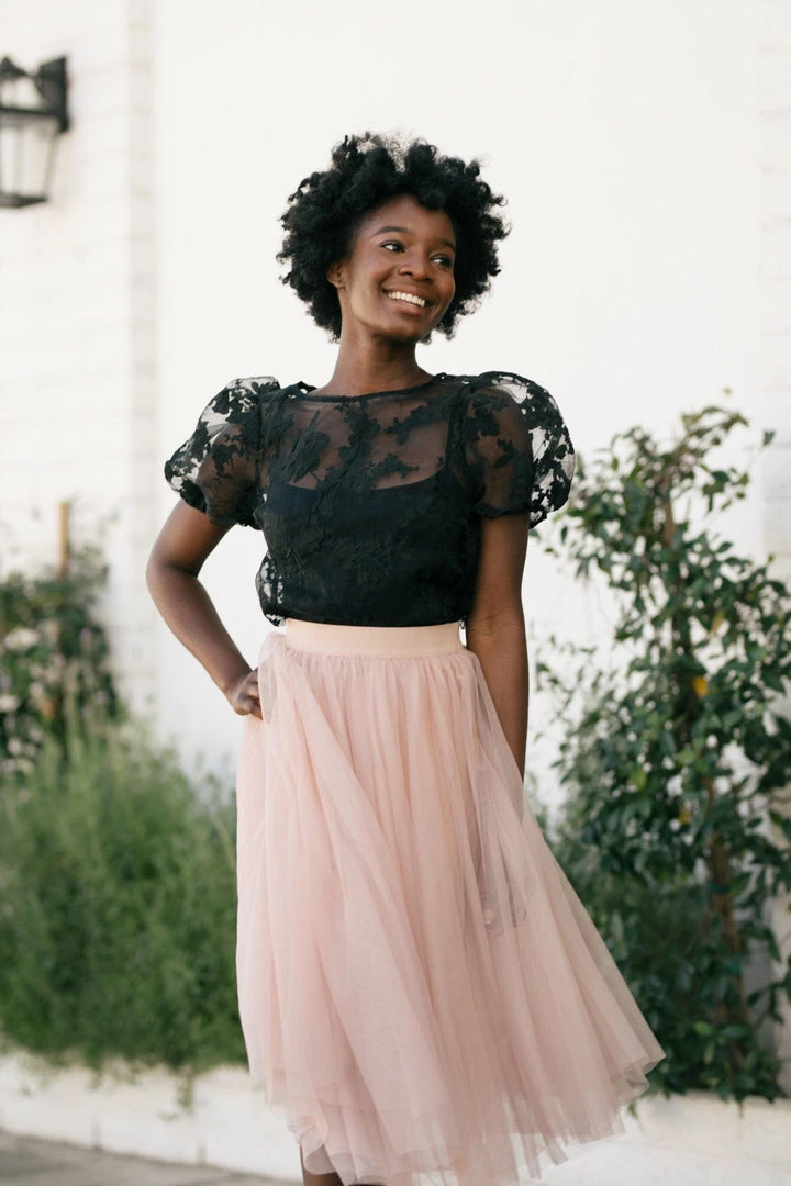 Shopirisbasic Bonnie Organza Puff Sleeve Blouse Clothing