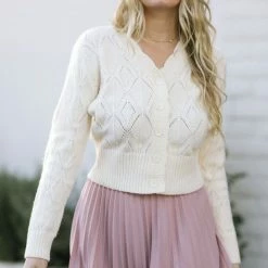 Listicle Work Essentials Susan Pointelle Cardigan