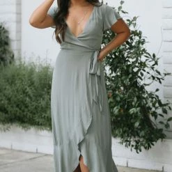 Audrey 3+1 Odette Wrap Maxi Dress