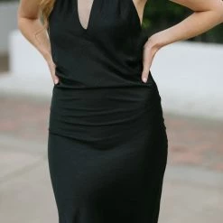 Skies Are Blue Clothing Reed Halter Midi Dress