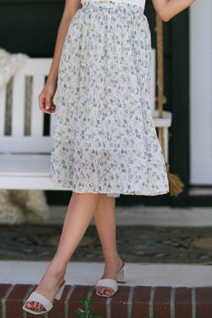 Mikarose Clothing Kat Pleated Midi Skirt