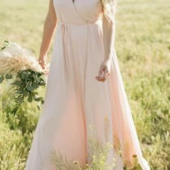 Soieblu Melody Short Sleeve Maxi Wrap Dress Bridal