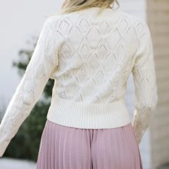 Listicle Work Essentials Susan Pointelle Cardigan