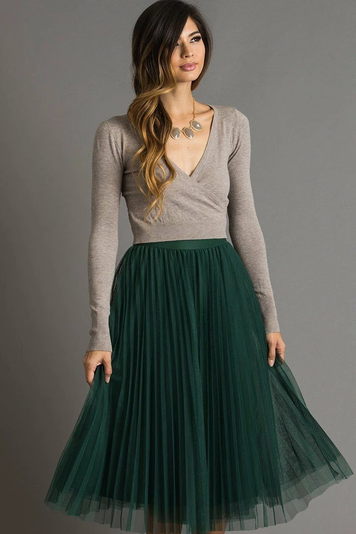 Dreamers Rosette Surplice Sweater Top