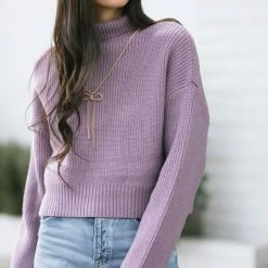 Listicle Clothing Trish Cropped Turtleneck Sweater