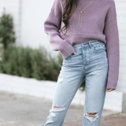Listicle Clothing Trish Cropped Turtleneck Sweater