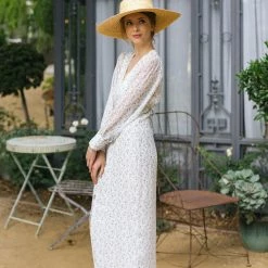 FORE Collection Daphne Buttoned Midi Dress