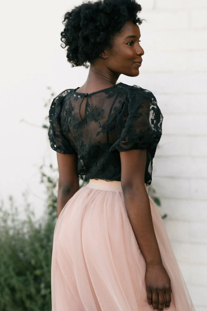 Shopirisbasic Bonnie Organza Puff Sleeve Blouse Clothing