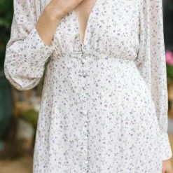 FORE Collection Daphne Buttoned Midi Dress