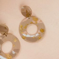 Fame Shannon Circle Clay Earrings Accessories