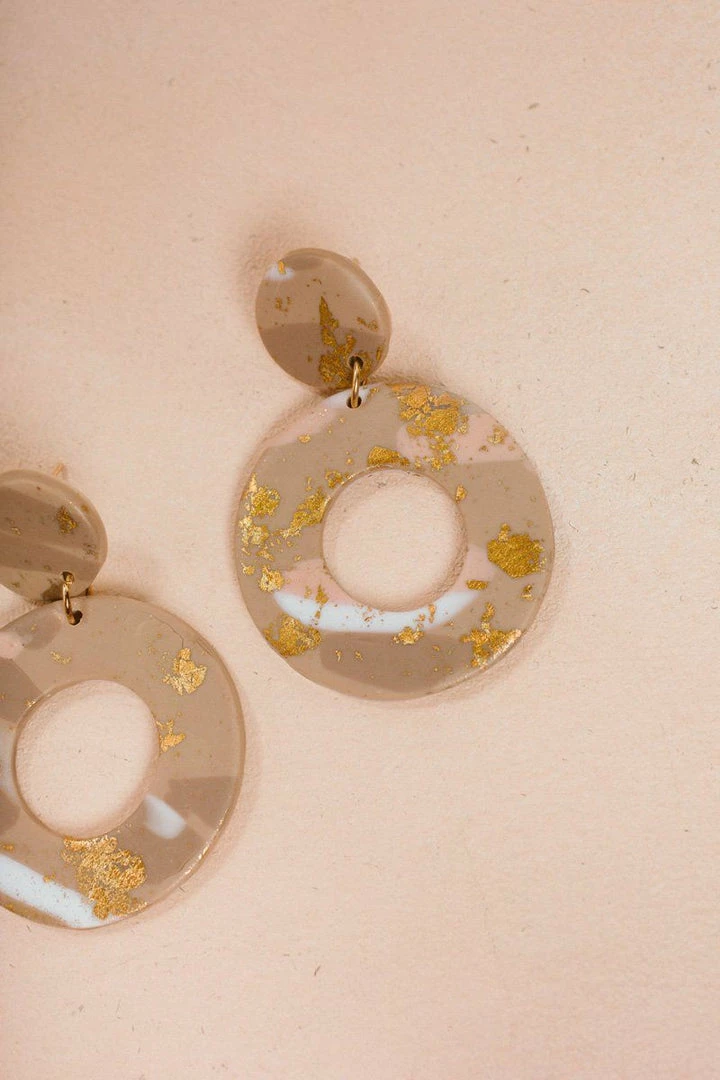 Fame Shannon Circle Clay Earrings Accessories